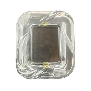 VTG 1980 Mikasa Crystal Glass Small Etched Heavy Tulip Picture Photo Frame‎